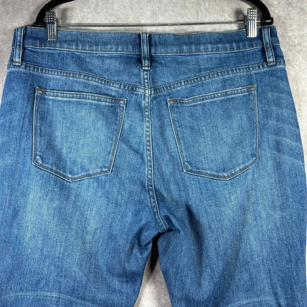 J. Crew Slim Broken In Boyfriend Jeans Womens Size 32P Blue Denim High Rise